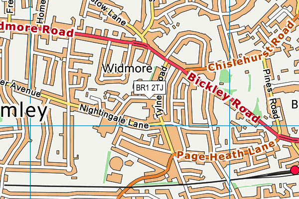 BR1 2TJ map - OS VectorMap District (Ordnance Survey)