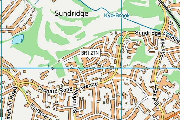 BR1 2TN map - OS VectorMap District (Ordnance Survey)