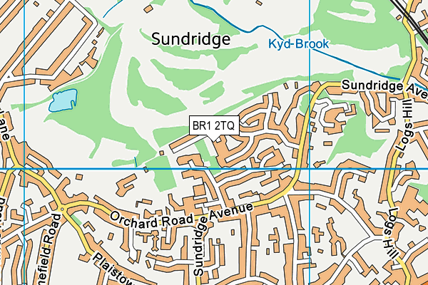BR1 2TQ map - OS VectorMap District (Ordnance Survey)