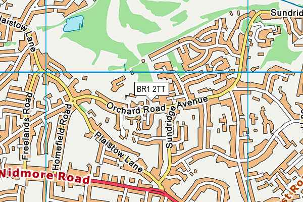 BR1 2TT map - OS VectorMap District (Ordnance Survey)
