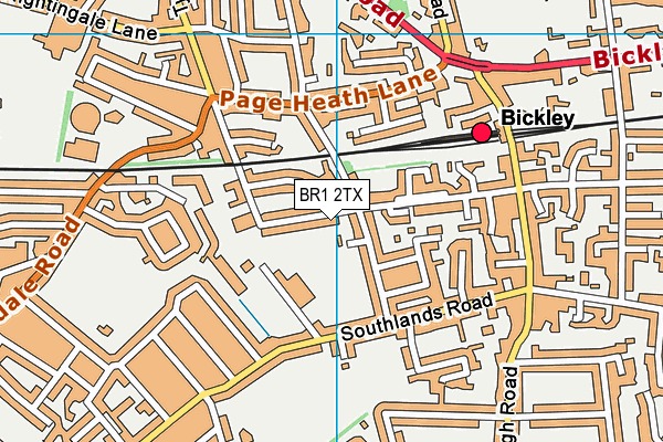 BR1 2TX map - OS VectorMap District (Ordnance Survey)