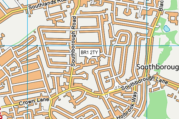 BR1 2TY map - OS VectorMap District (Ordnance Survey)