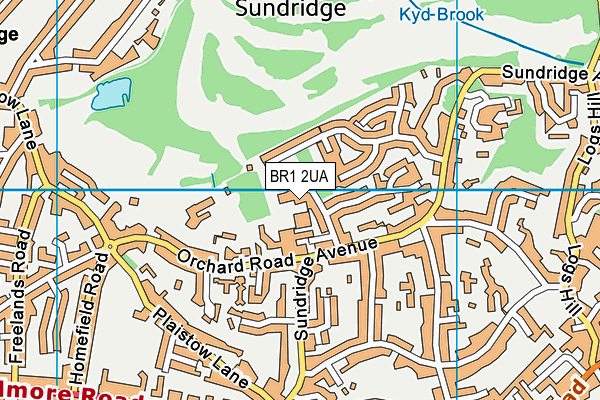 BR1 2UA map - OS VectorMap District (Ordnance Survey)