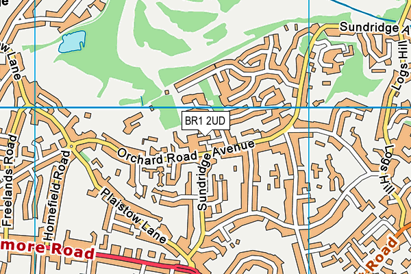 BR1 2UD map - OS VectorMap District (Ordnance Survey)
