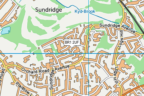 BR1 2UF map - OS VectorMap District (Ordnance Survey)