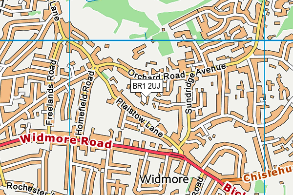 BR1 2UJ map - OS VectorMap District (Ordnance Survey)