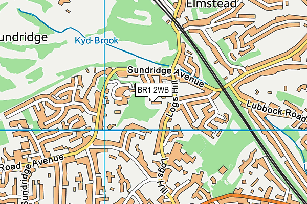 BR1 2WB map - OS VectorMap District (Ordnance Survey)