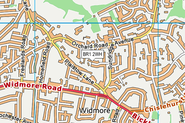 BR1 2WH map - OS VectorMap District (Ordnance Survey)