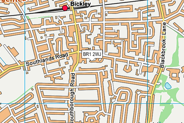 BR1 2WJ map - OS VectorMap District (Ordnance Survey)