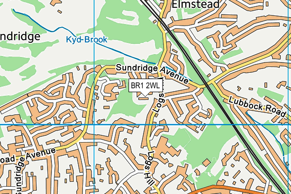 BR1 2WL map - OS VectorMap District (Ordnance Survey)