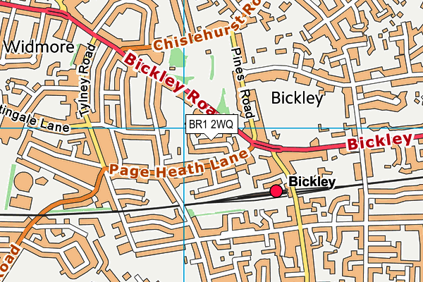 BR1 2WQ map - OS VectorMap District (Ordnance Survey)