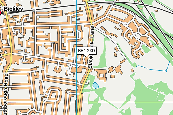 BR1 2XD map - OS VectorMap District (Ordnance Survey)