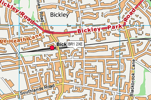 BR1 2XE map - OS VectorMap District (Ordnance Survey)