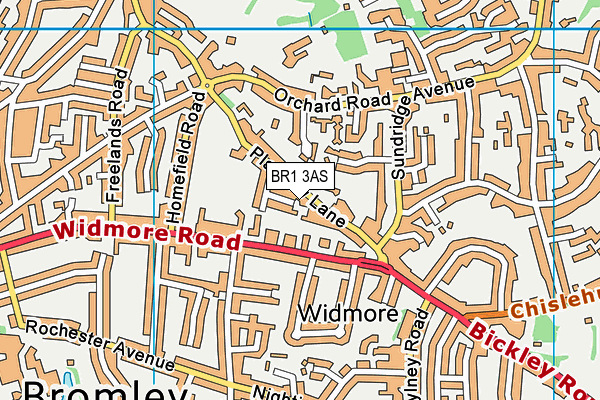 Bromley Cricket Club map (BR1 3AS) - OS VectorMap District (Ordnance Survey)