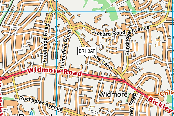 BR1 3AT map - OS VectorMap District (Ordnance Survey)