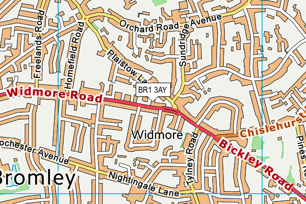 BR1 3AY map - OS VectorMap District (Ordnance Survey)