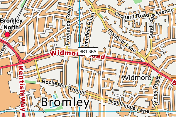 BR1 3BA map - OS VectorMap District (Ordnance Survey)