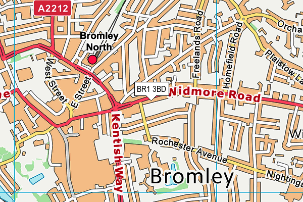 BR1 3BD map - OS VectorMap District (Ordnance Survey)