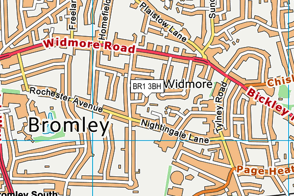 BR1 3BH map - OS VectorMap District (Ordnance Survey)