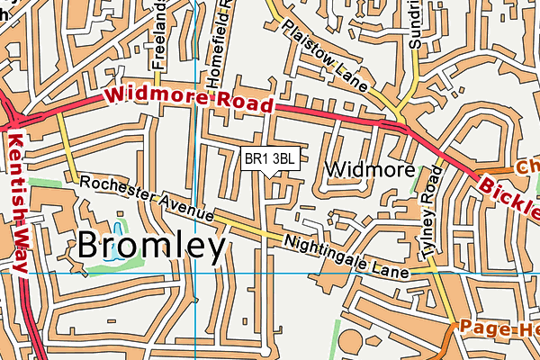 BR1 3BL map - OS VectorMap District (Ordnance Survey)