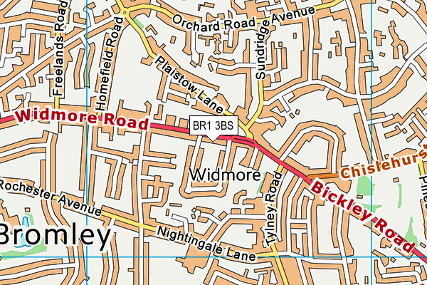 BR1 3BS map - OS VectorMap District (Ordnance Survey)