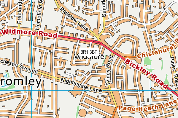 BR1 3BT map - OS VectorMap District (Ordnance Survey)