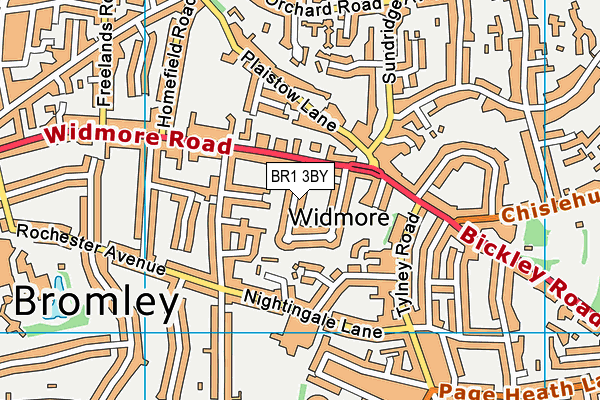 BR1 3BY map - OS VectorMap District (Ordnance Survey)