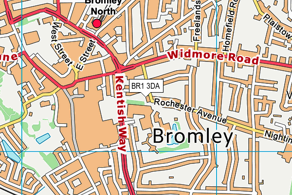 BR1 3DA map - OS VectorMap District (Ordnance Survey)