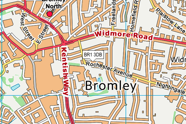 BR1 3DB map - OS VectorMap District (Ordnance Survey)