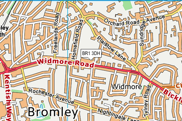 BR1 3DH map - OS VectorMap District (Ordnance Survey)