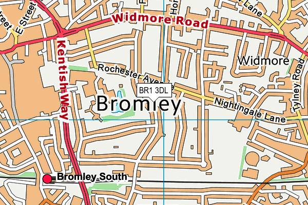 BR1 3DL map - OS VectorMap District (Ordnance Survey)