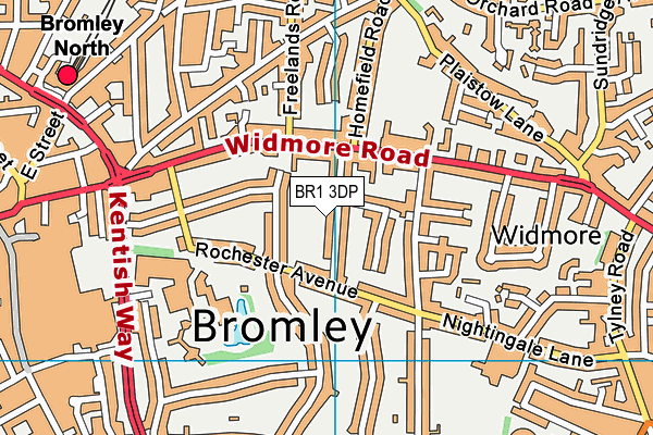 BR1 3DP map - OS VectorMap District (Ordnance Survey)