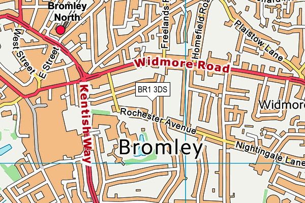 BR1 3DS map - OS VectorMap District (Ordnance Survey)