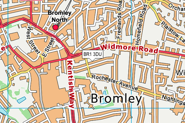 BR1 3DU map - OS VectorMap District (Ordnance Survey)