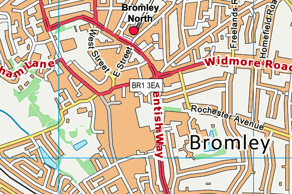 BR1 3EA map - OS VectorMap District (Ordnance Survey)