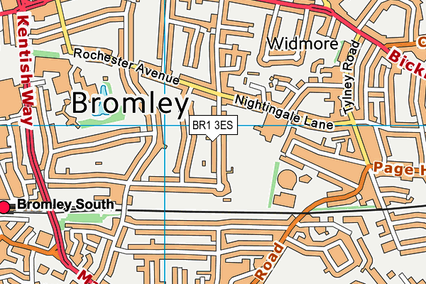 BR1 3ES map - OS VectorMap District (Ordnance Survey)