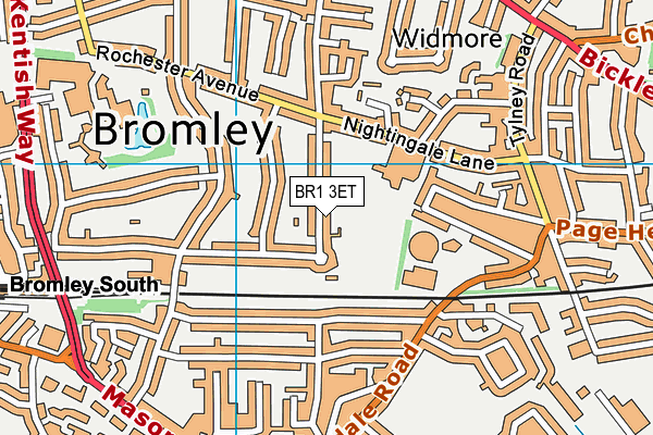 BR1 3ET map - OS VectorMap District (Ordnance Survey)