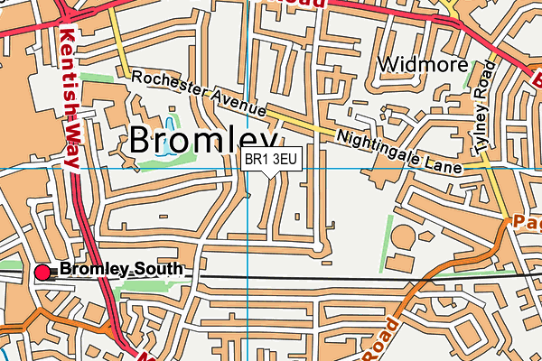 BR1 3EU map - OS VectorMap District (Ordnance Survey)
