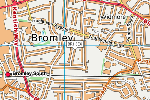 BR1 3EX map - OS VectorMap District (Ordnance Survey)