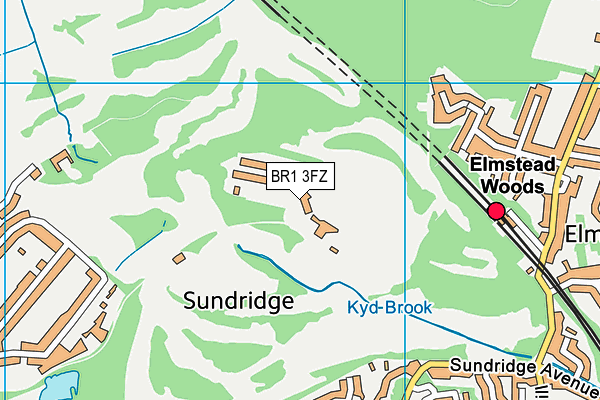 BR1 3FZ map - OS VectorMap District (Ordnance Survey)