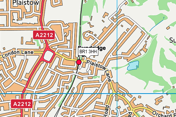 BR1 3HH map - OS VectorMap District (Ordnance Survey)