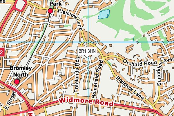 BR1 3HN map - OS VectorMap District (Ordnance Survey)