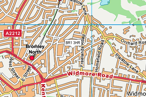 BR1 3HR map - OS VectorMap District (Ordnance Survey)