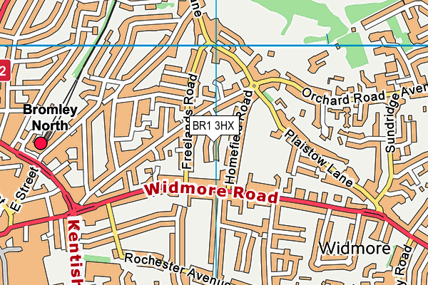 BR1 3HX map - OS VectorMap District (Ordnance Survey)