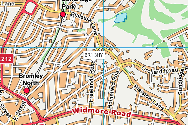 BR1 3HY map - OS VectorMap District (Ordnance Survey)