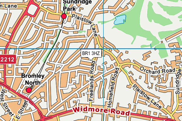 BR1 3HZ map - OS VectorMap District (Ordnance Survey)