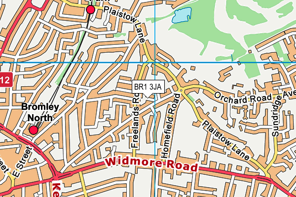 BR1 3JA map - OS VectorMap District (Ordnance Survey)