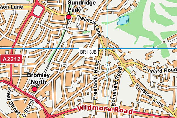 BR1 3JB map - OS VectorMap District (Ordnance Survey)