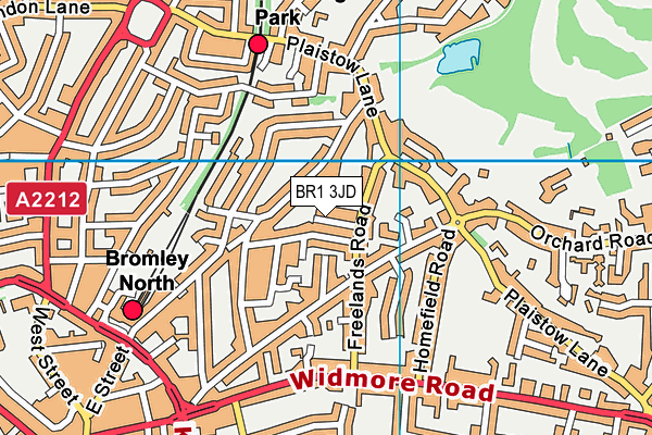 BR1 3JD map - OS VectorMap District (Ordnance Survey)