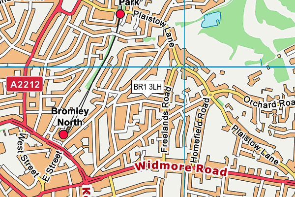 BR1 3LH map - OS VectorMap District (Ordnance Survey)
